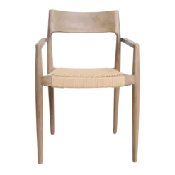 Tuinstoel Verano met armleuning naturel