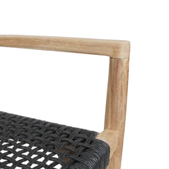 Tuinstoel Verano met armleuning zwart