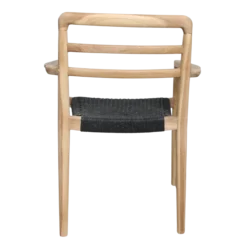 Tuinstoel Verano met armleuning zwart
