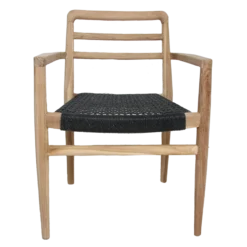 Tuinstoel Verano met armleuning zwart