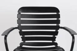 Tuinstoel Vondel met armleuning zwart