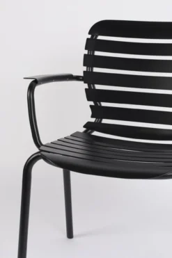 Tuinstoel Vondel met armleuning zwart