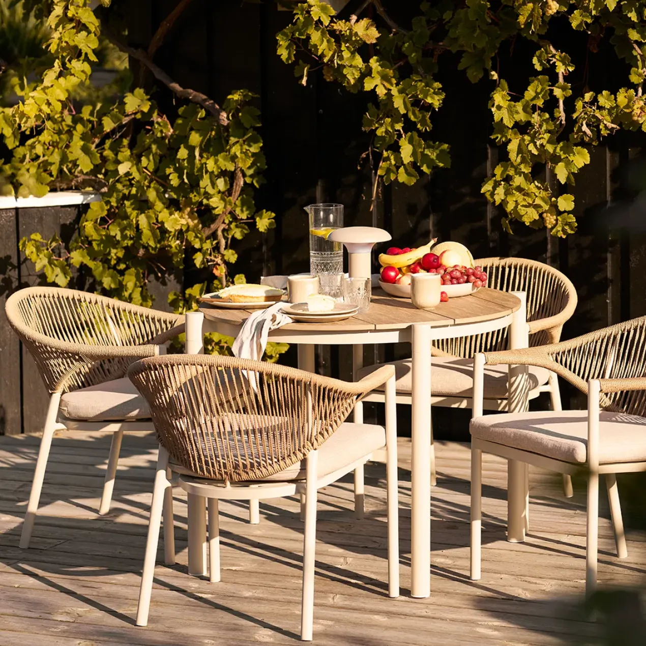Tuintafel Aliana zand Ø90 cm