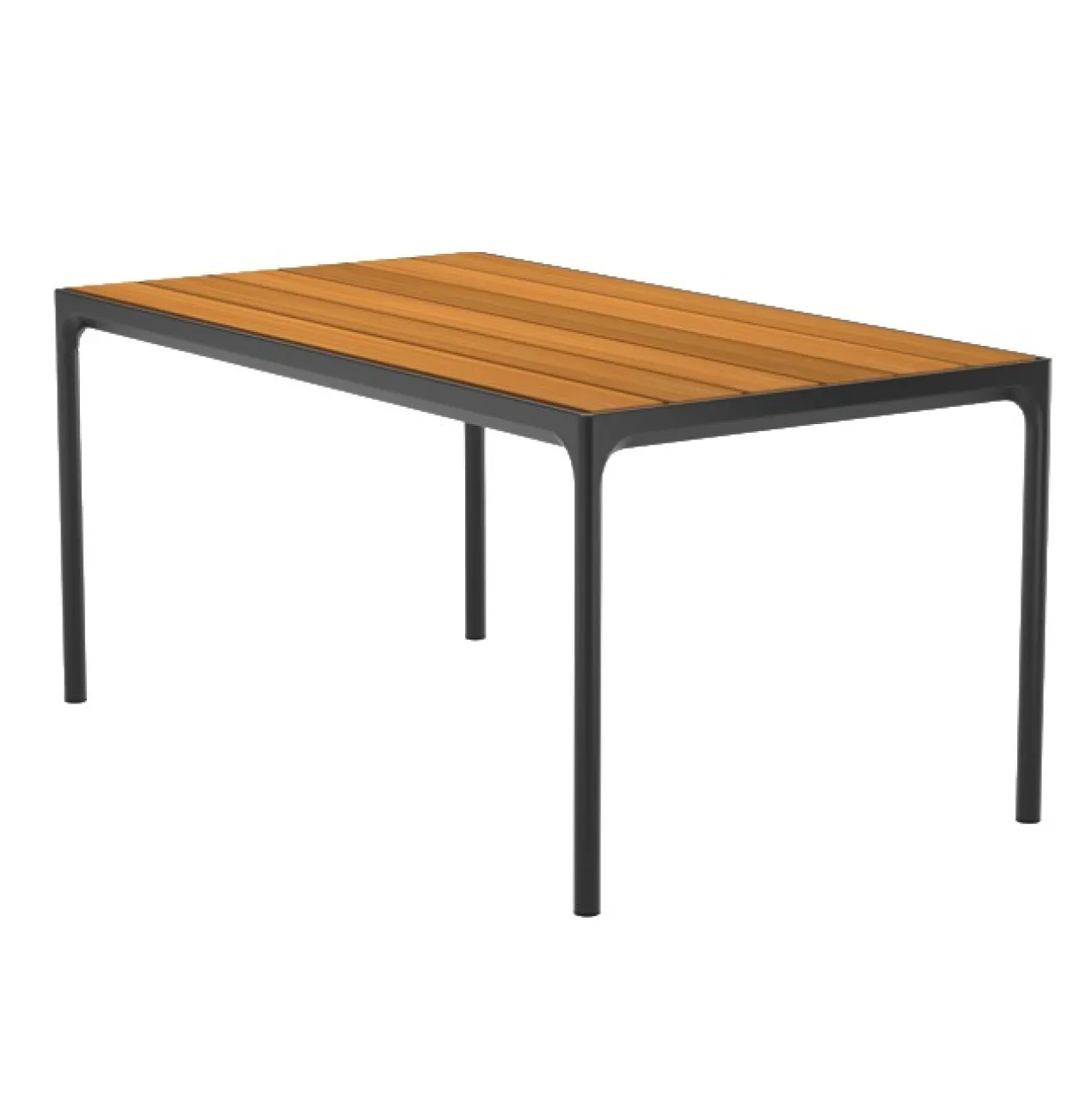 Tuintafel Four bamboe zwart 160x90 cm
