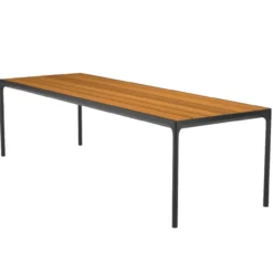 Tuintafel Four bamboe zwart 270x90 cm