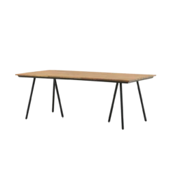 Tuintafel Joshua - met houten blad Zwart