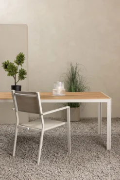 Tuintafel polywood Aaron - 205 x 90 cm Bruin