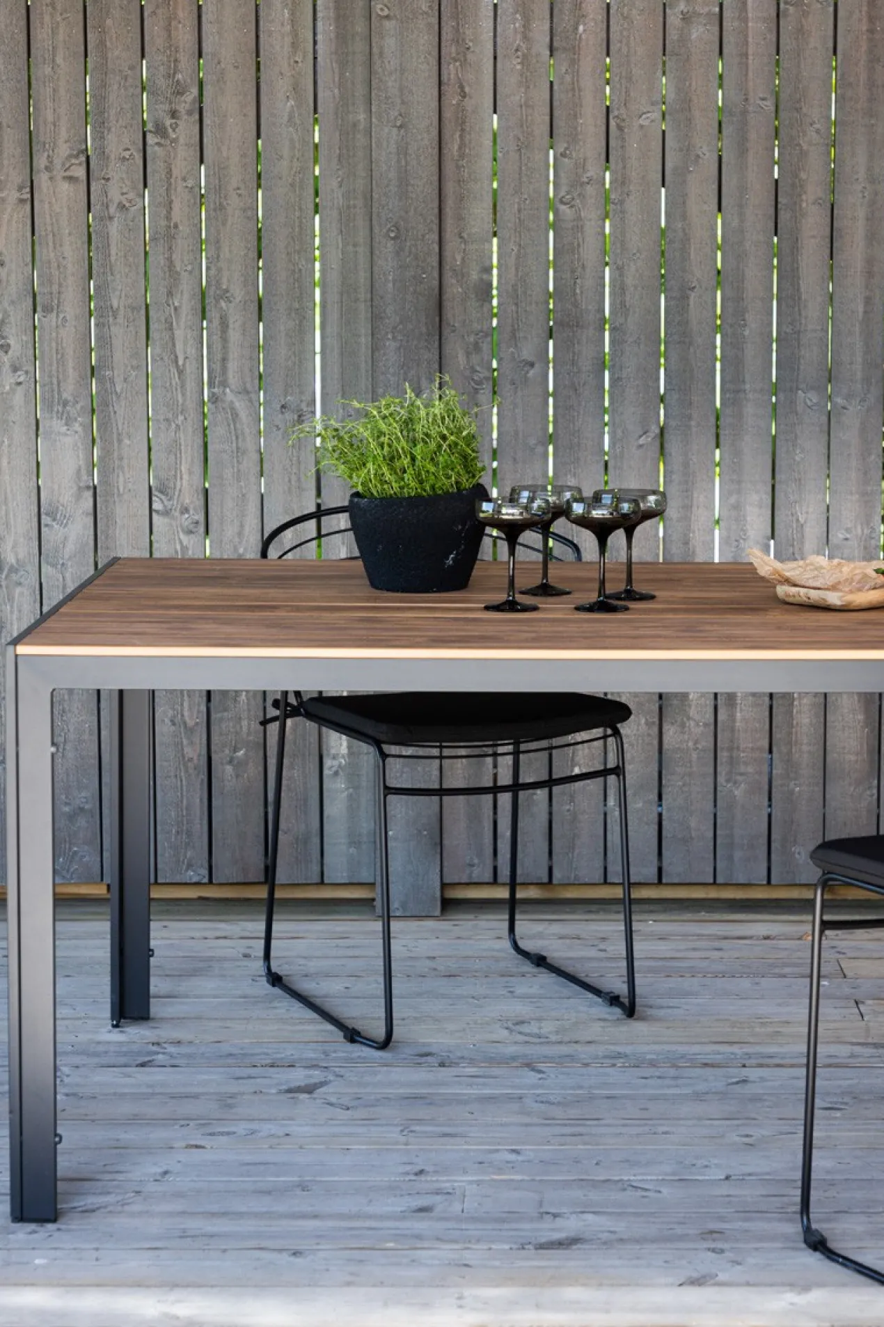 Tuintafel polywood Aaron - 205 x 90 cm Bruin