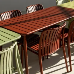 Tuintafel Ruben bordeaux 140x70x75