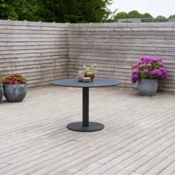 Tuintafel Sieb zwart Ø110 cm