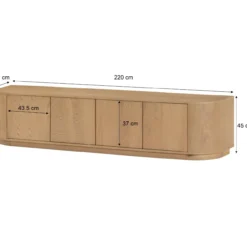 Tv-meubel Arlo Naturel Staand 220 cm