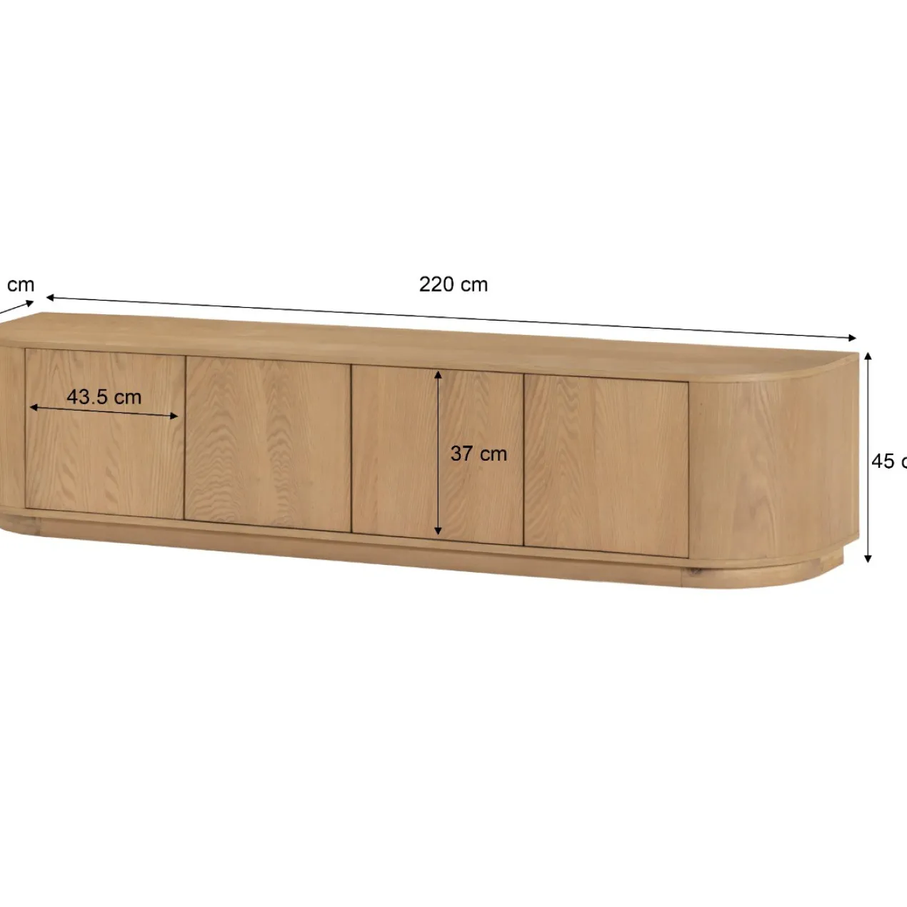 Tv-meubel Arlo Naturel Staand 220 cm