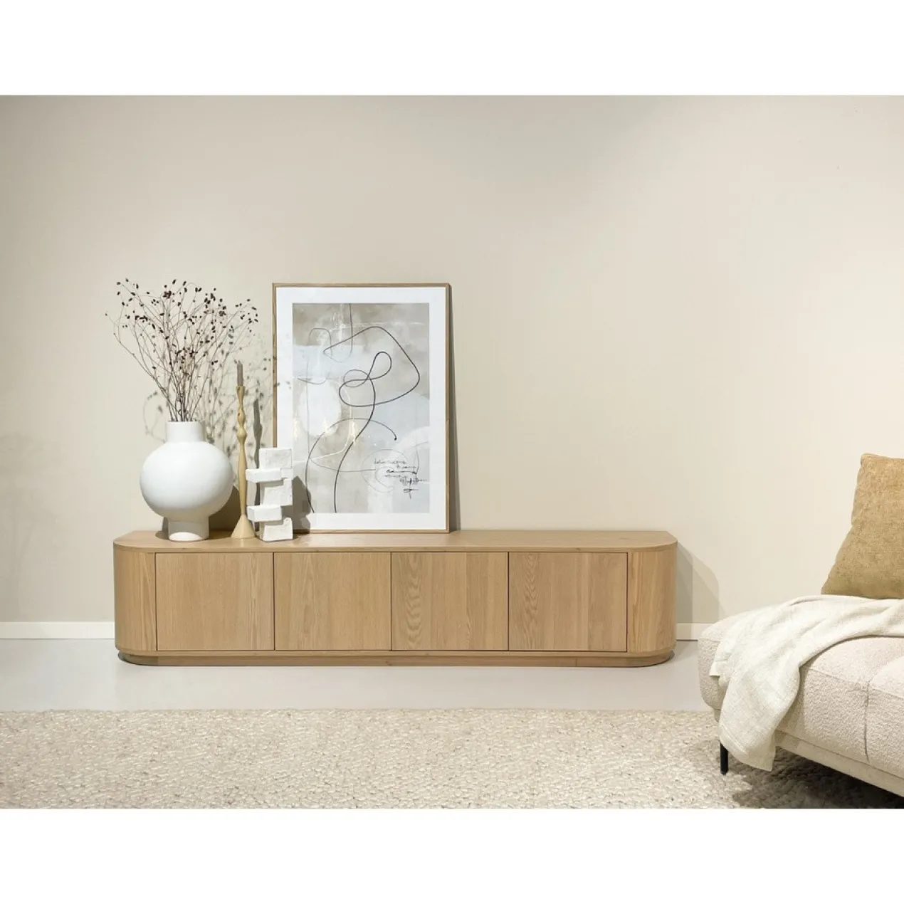 Tv-meubel Arlo Naturel Staand 220 cm