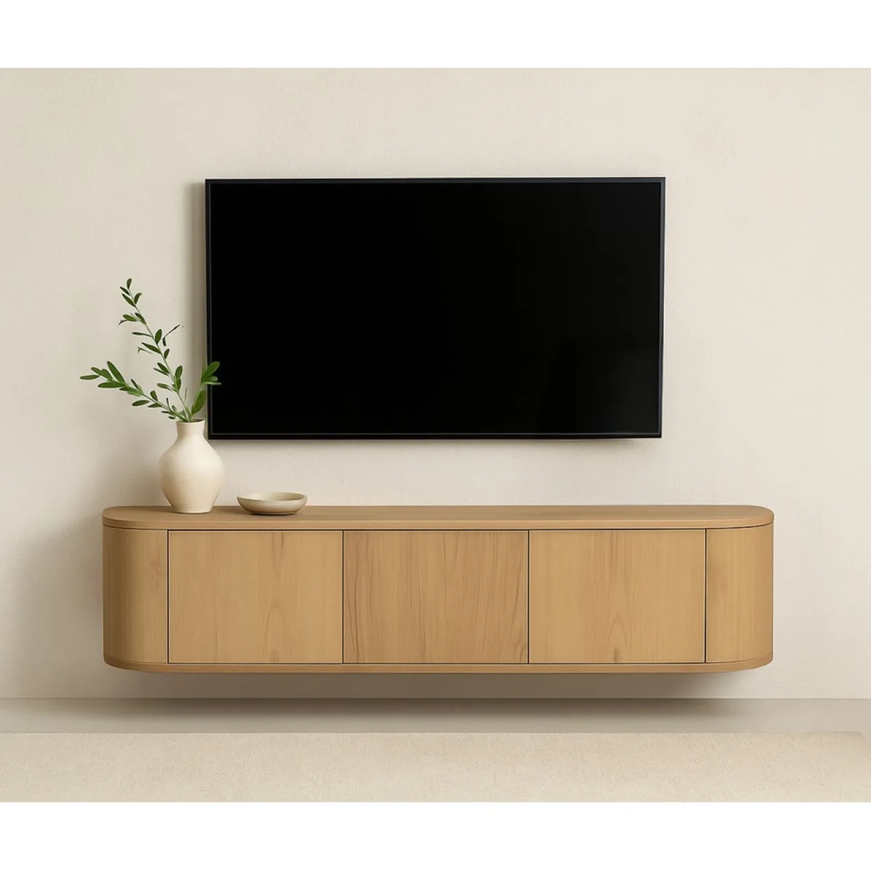 Tv-meubel Arlo zwevend naturel 180 cm