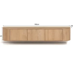 Tv-meubel Arlo zwevend naturel 180 cm