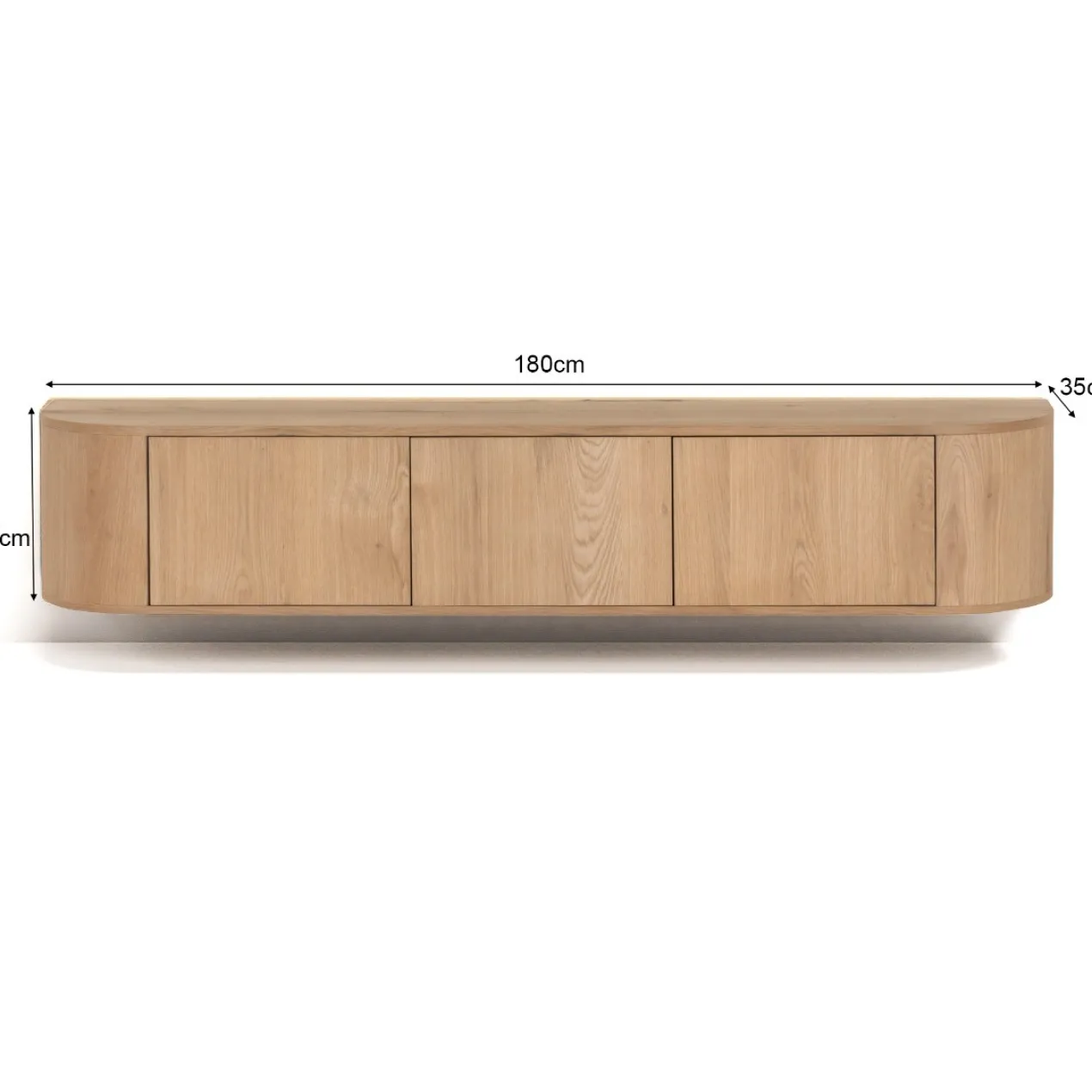 Tv-meubel Arlo zwevend naturel 180 cm
