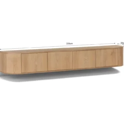 Tv-meubel Arlo zwevend naturel 220 cm