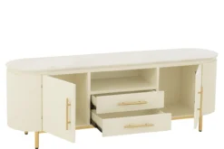 Tv-meubel Clara wit/goud