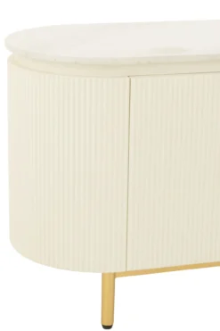 Tv-meubel Clara wit/goud