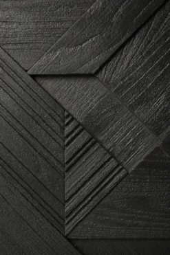 Tv-meubel Graphic teak zwart 160 cm
