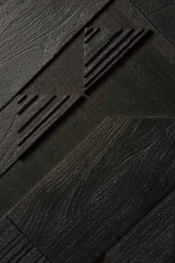 Tv-meubel Graphic teak zwart 240 cm
