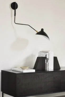 Tv-meubel Grooves teak off black/bruin 162 cm