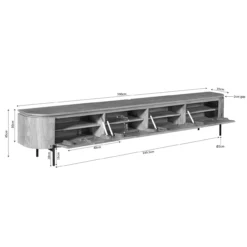 Tv meubel Houdini Bruin 200 cm