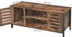 Tv meubel Indusign Indusign TV meubel met 2 deurtjes en 2 open compartimenten #1