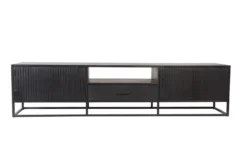 TV Meubel Long Beach Zwart 210cm