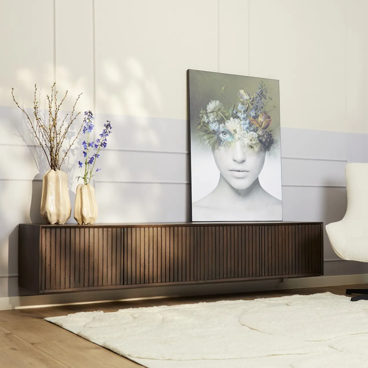 Tv-meubel zwevend De Bokke Bruin 280 cm