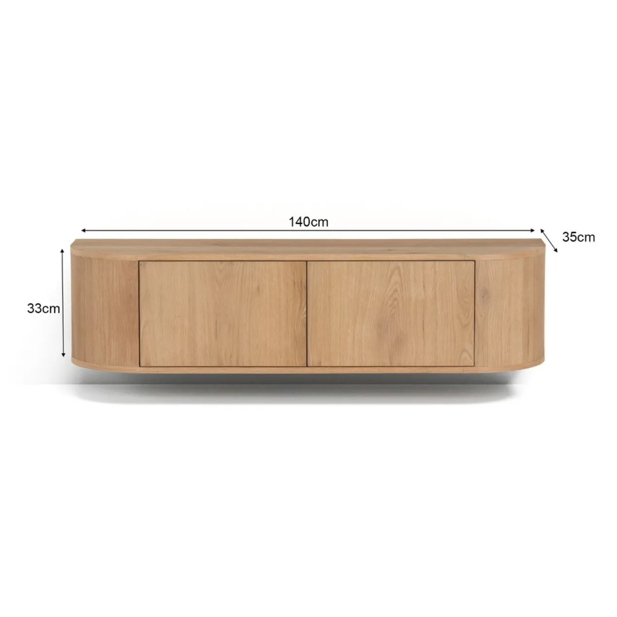 Tv-meubel zwevend naturel 140 cm
