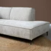 U-bank Valora Beige chaise longue links met ottoman rechts