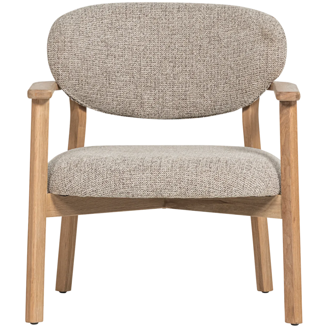 Udar fauteuil naturel met houten frame naturel