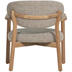 Udar fauteuil naturel met houten frame naturel