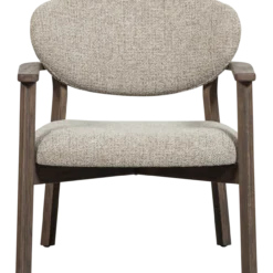Udar fauteuil naturel met houten frame bruin