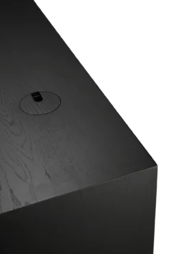 U desk - 140x70 - zwart eiken