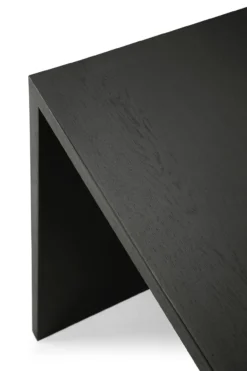 U desk - 160x80 - zwart eiken