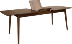 Uitschuifbare houten eettafel walnoot - 180 tot 219 x 90 cm