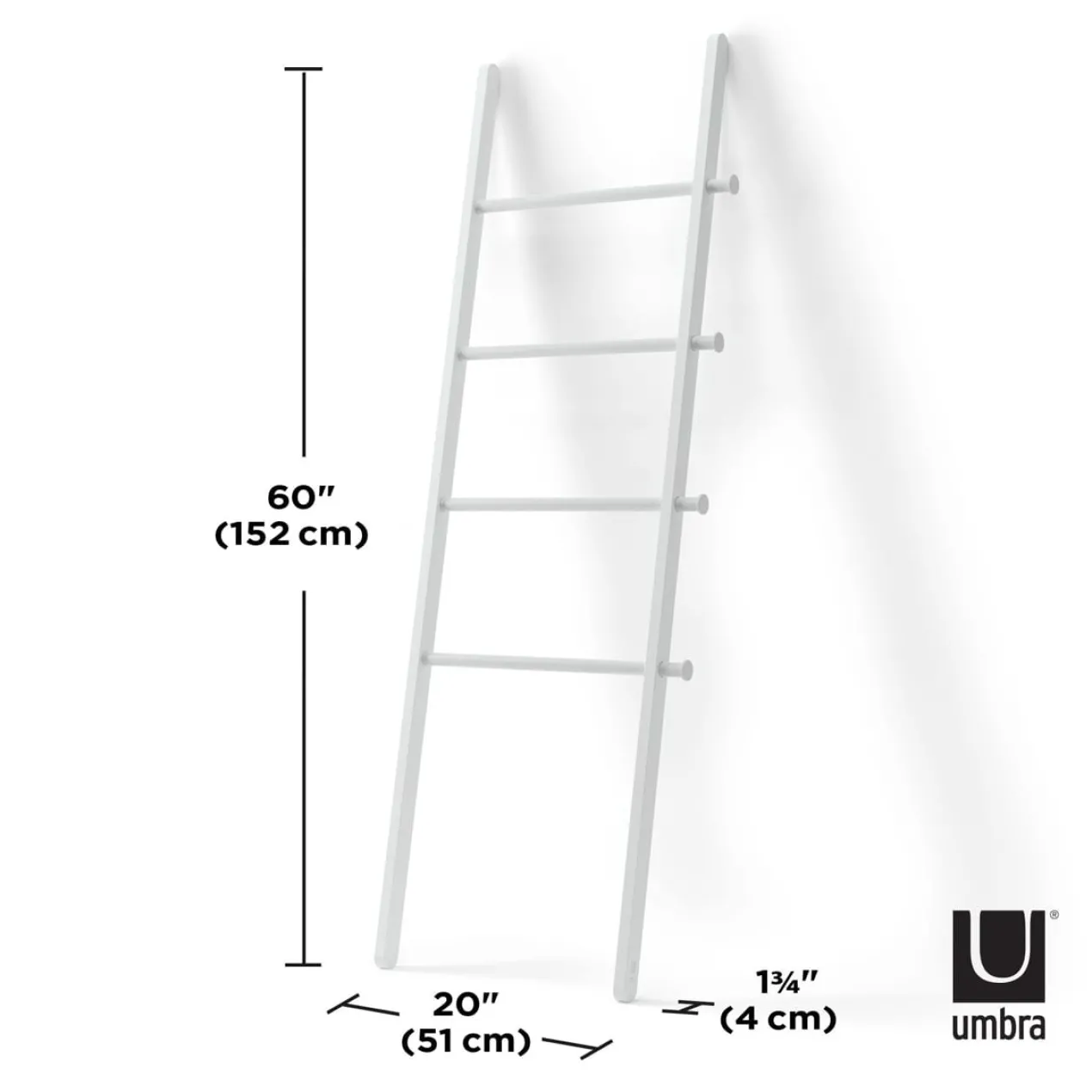 Umbra decoratieve ladder Leana wit