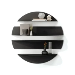 Umbra wandplank Solis rond zwart