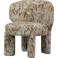 Upke fauteuil met dessin naturel/bruin
