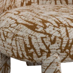 Upke fauteuil met dessin naturel/bruin