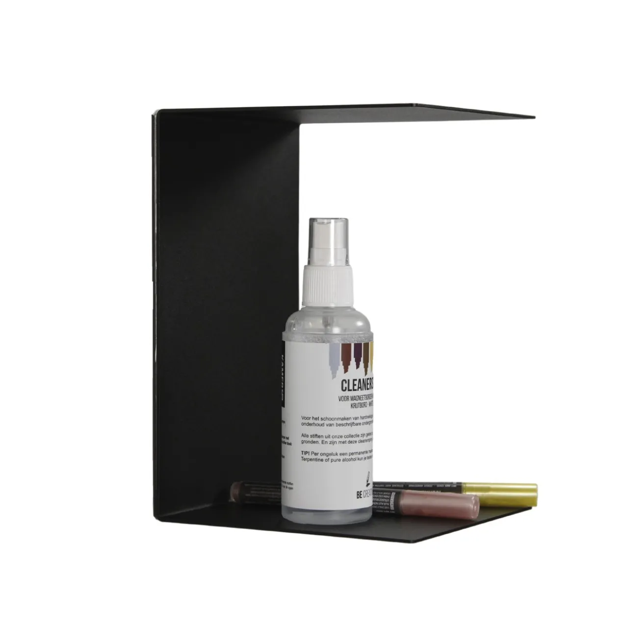 U-wandplank magnetische zwart