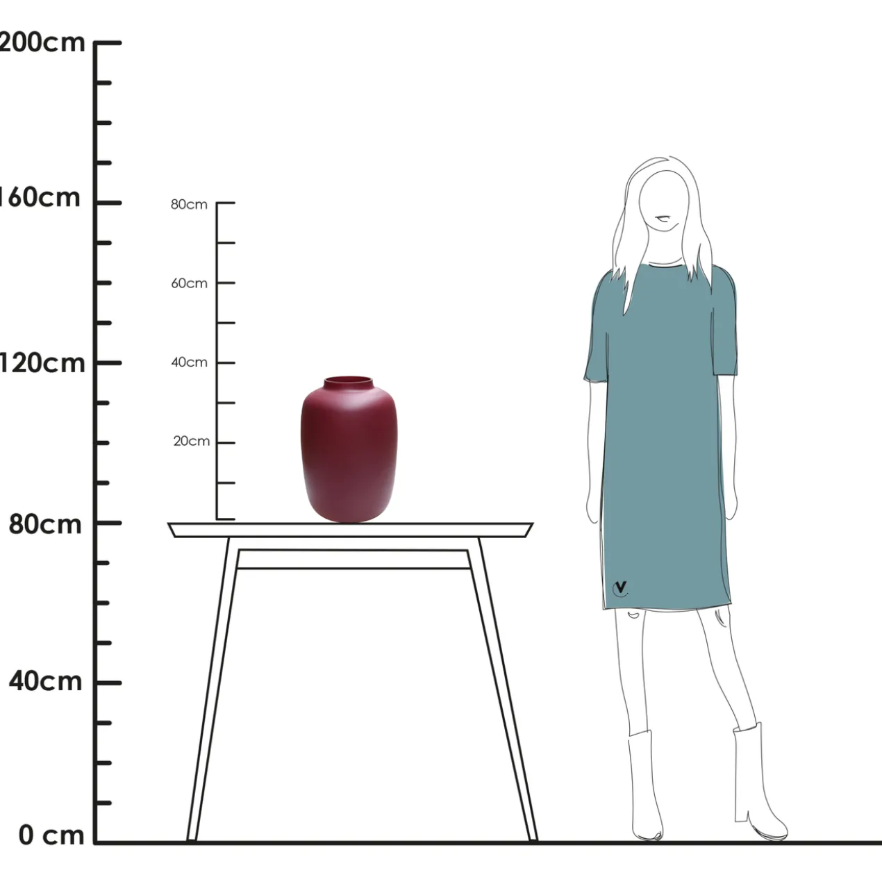 Vaas Artic M Ø25 cm matte violet