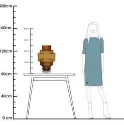 Vaas Kasai L Ø33 cm cognac