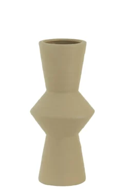 Vaas keramiek beige M Hoogte 40,5 cm