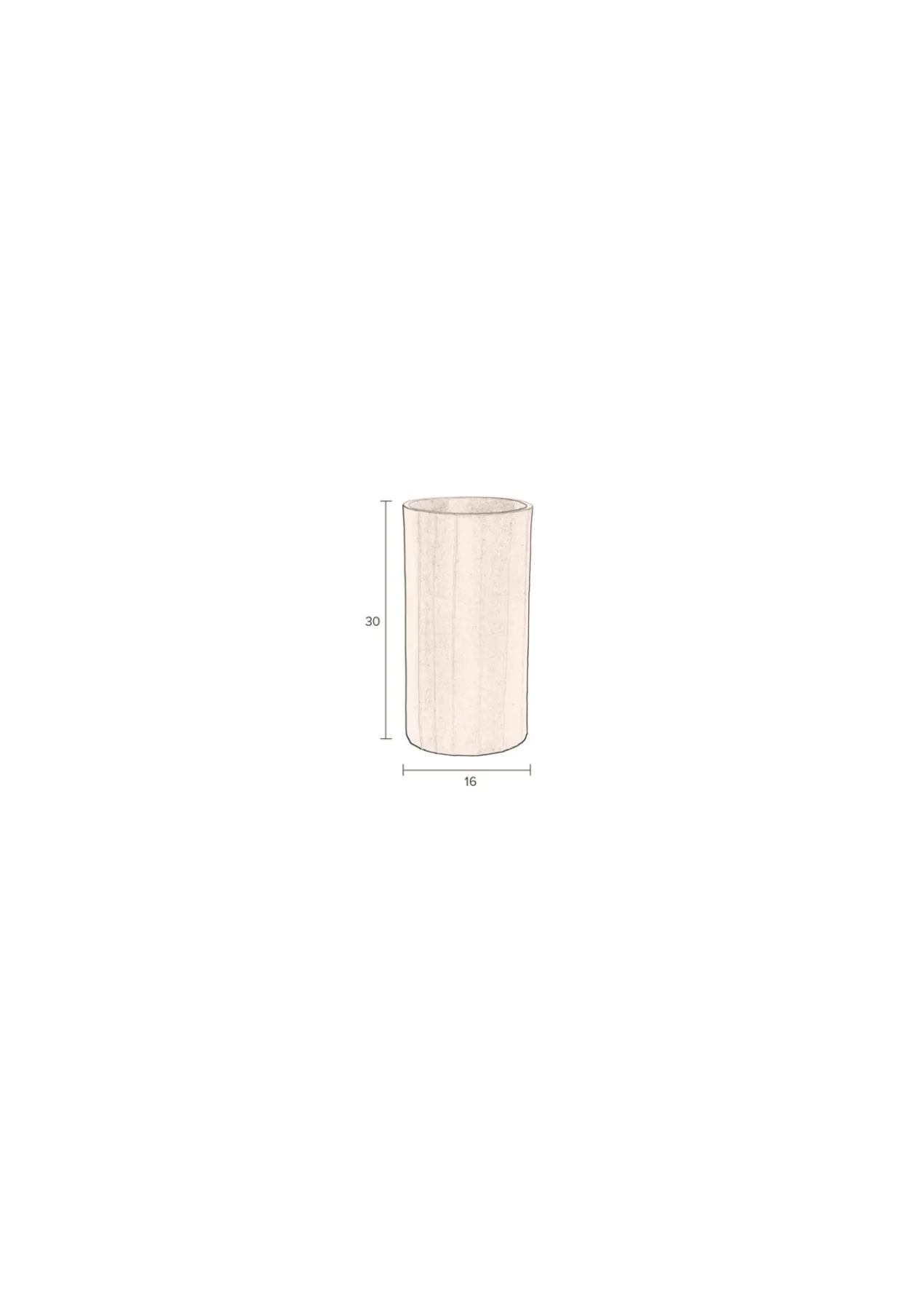 Vaas rander beige