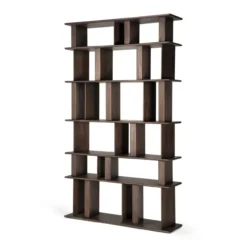 Vakkenkast Block - mahonie espresso - 120x33x207