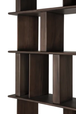 Vakkenkast Block - mahonie espresso - 120x33x207