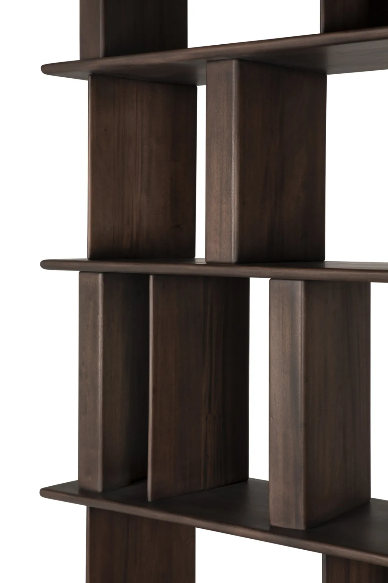Vakkenkast Block - mahonie espresso - 120x33x207